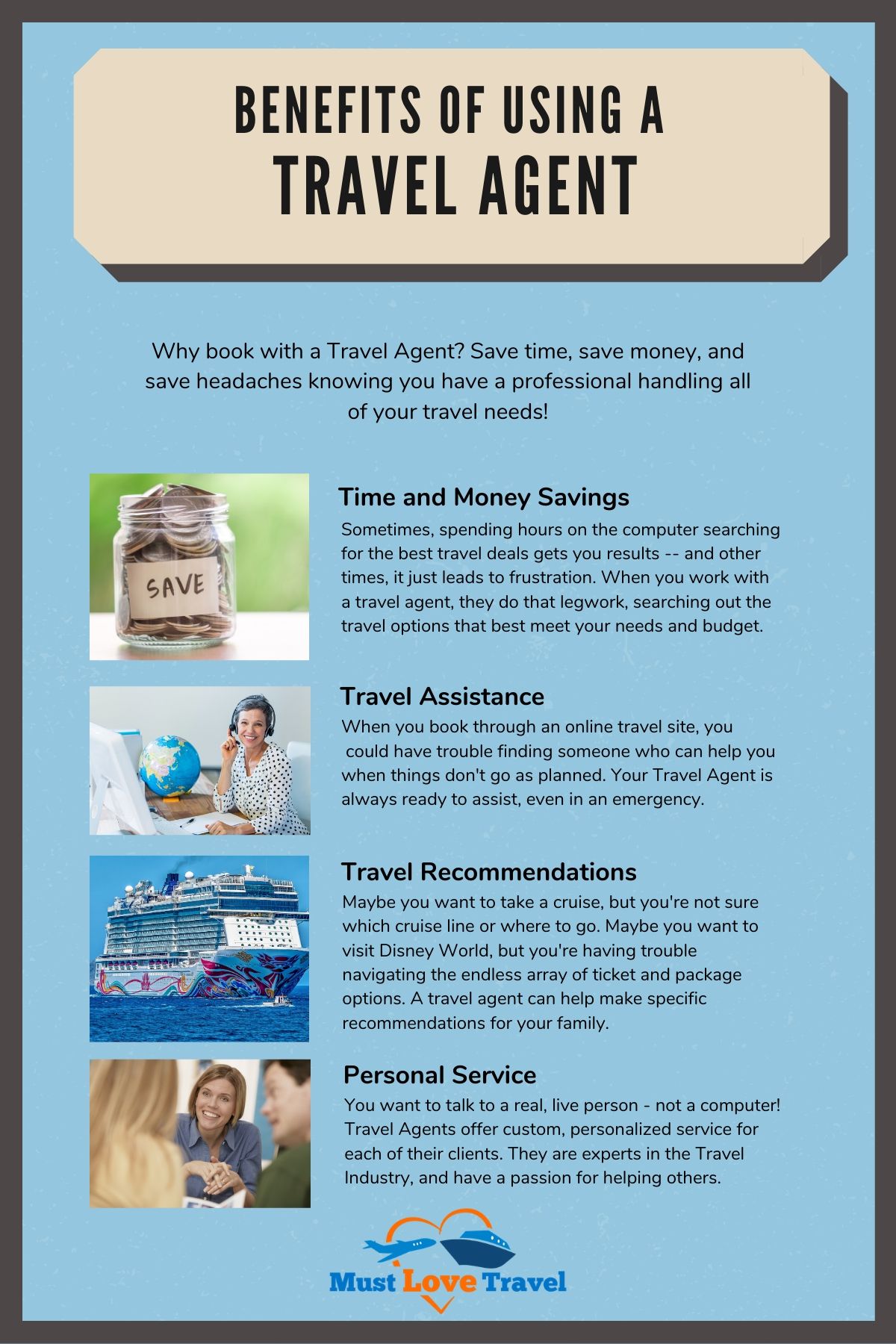 Benefits of Using a Travel Agent Must Love Travel