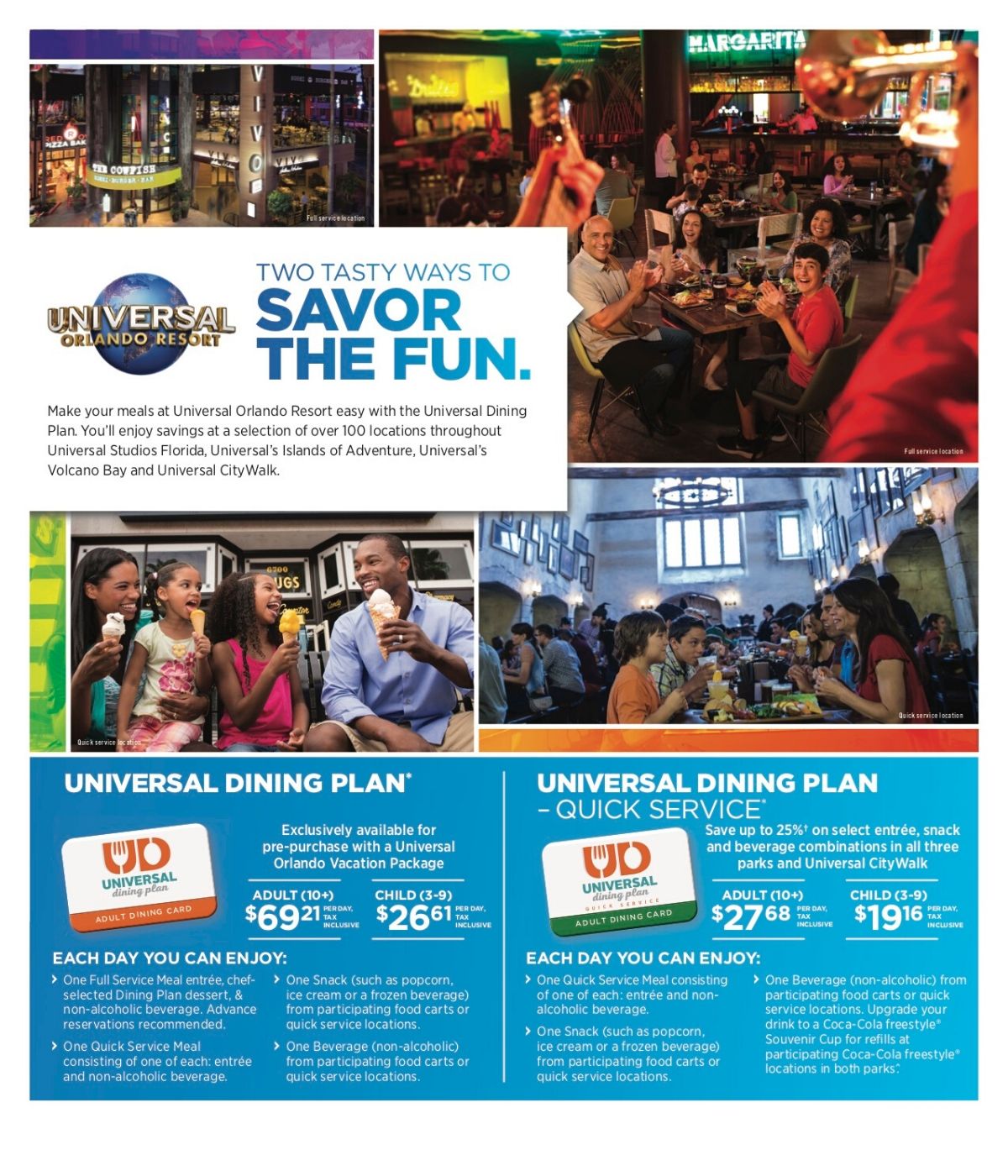 Universal Orlando Dining Plans Must Love Travel